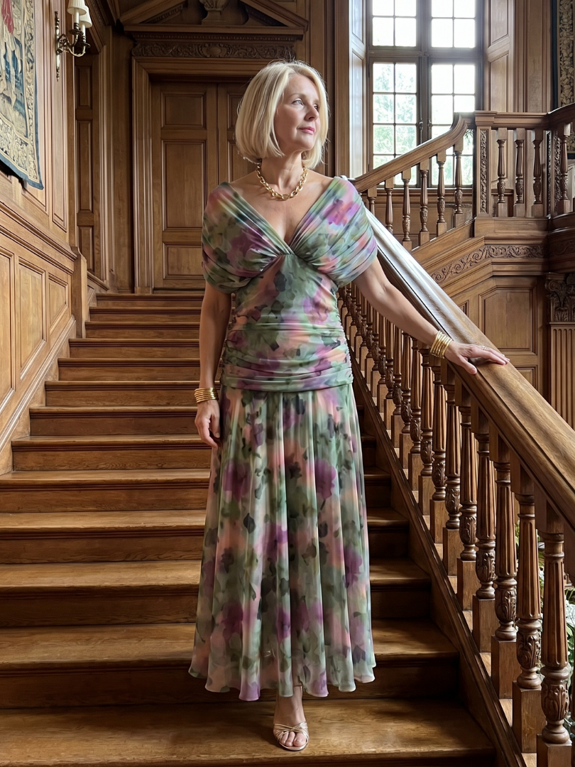 Calen | Off-Shoulder Midi Dress" can be rewritten as "Calen | Off-Shoulder Midi Style Dress.