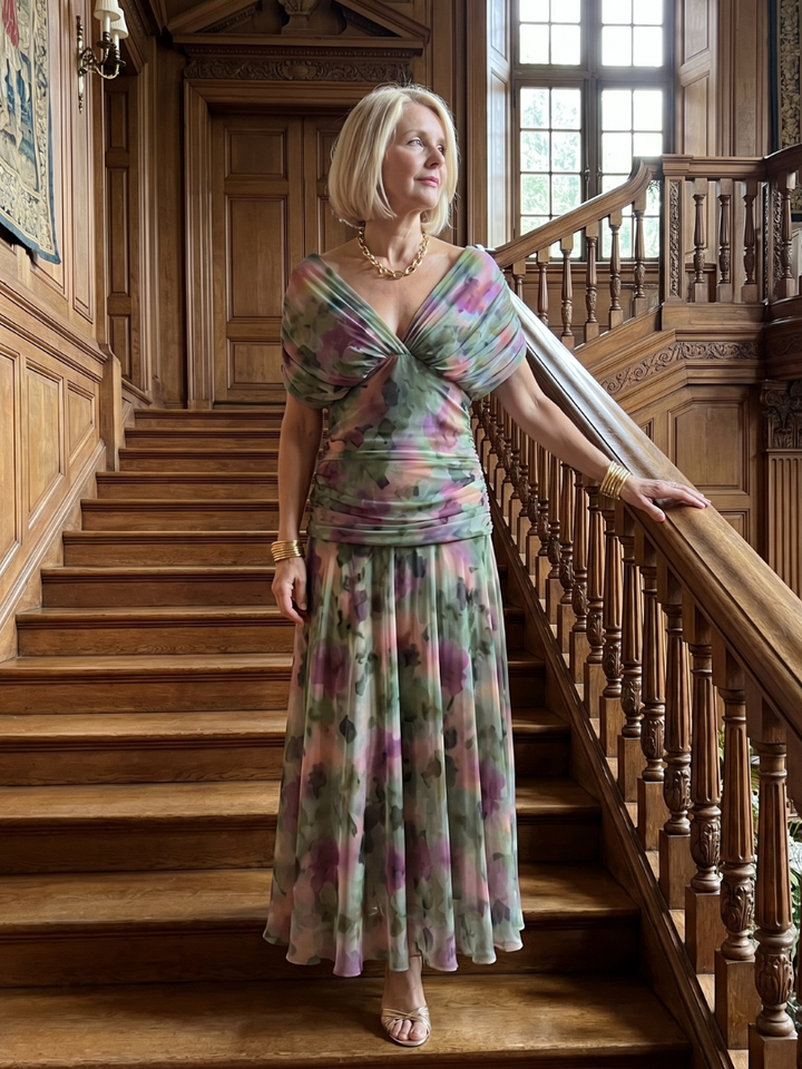 Calen | Off-Shoulder Midi Dress" can be rewritten as "Calen | Off-Shoulder Midi Style Dress.