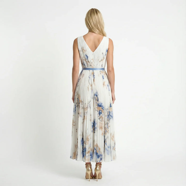 Celeste™ | Floral Pleated Maxi Dress
