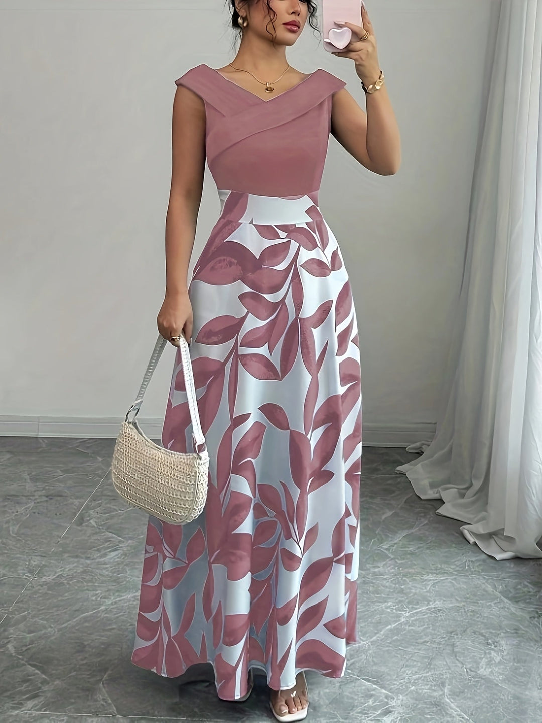 Celeste™ | Botanical A-Line Maxi Dress