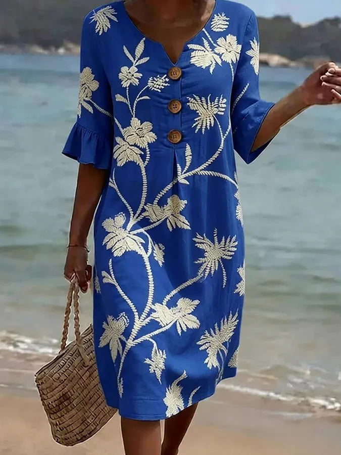 Blooming Floral Pattern Dress