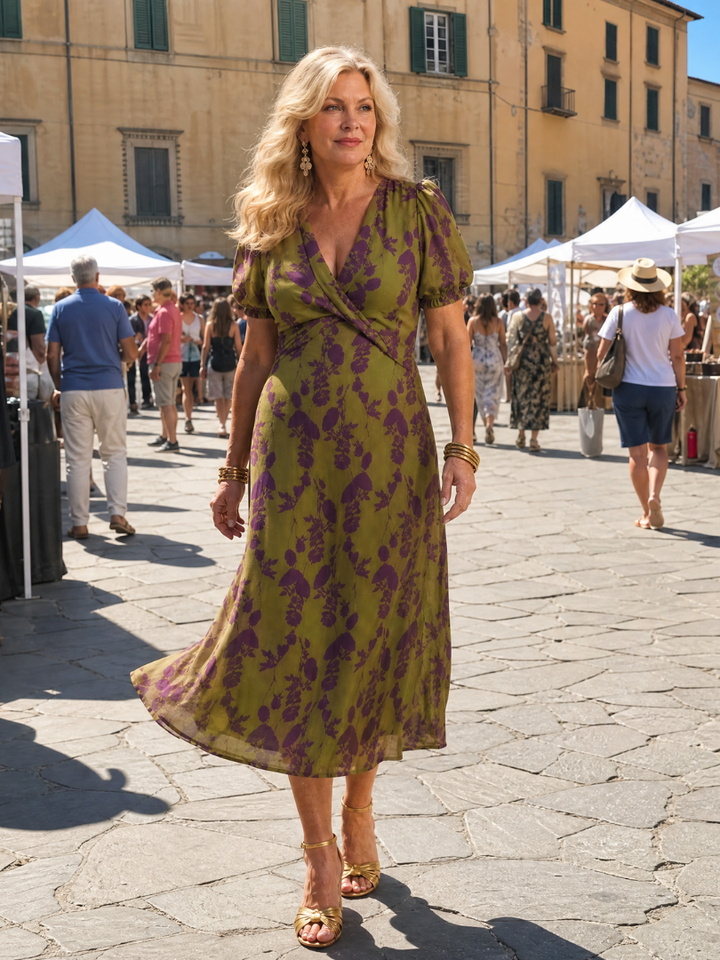 Virel | Midi Dress with a Relaxed Floral Print