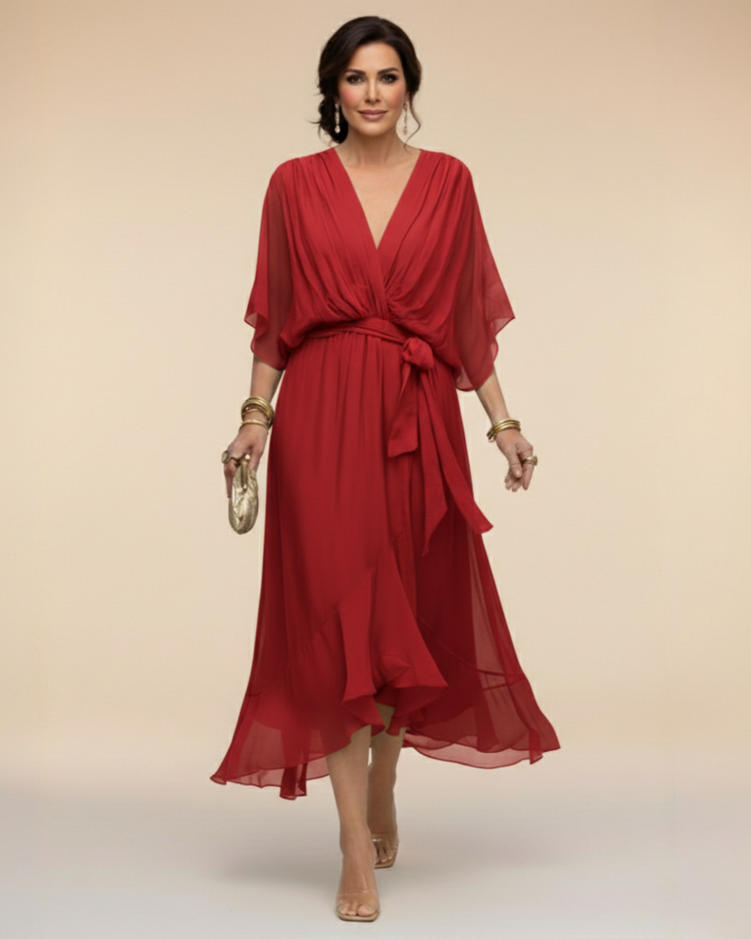 Juliette | V-Neck Chiffon Dress