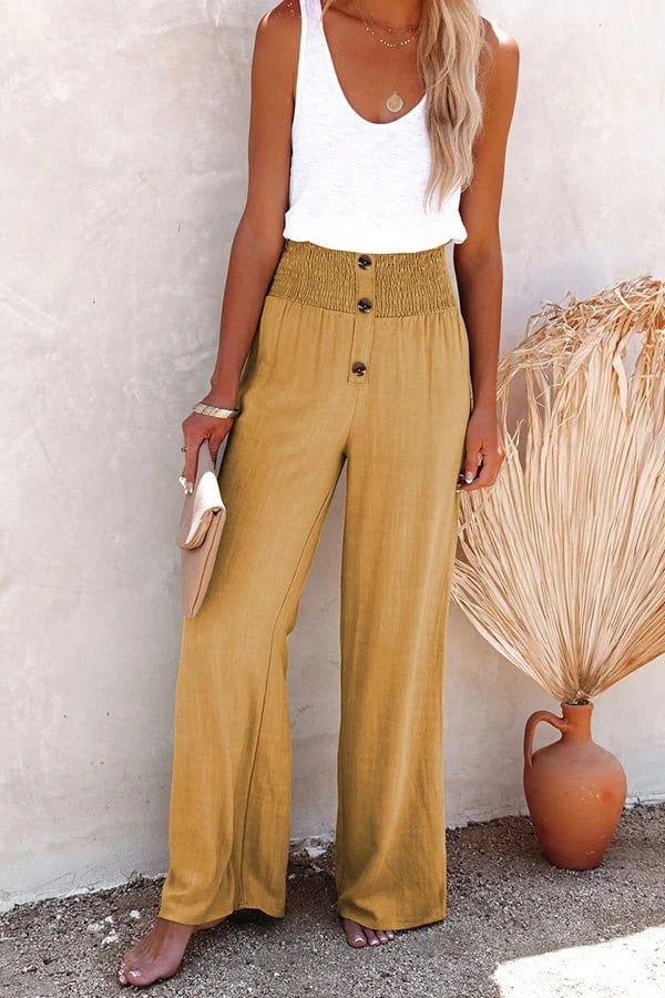 Riana - Relaxed Fit High-Waisted Trousers