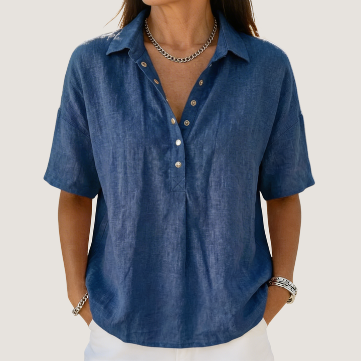 Harper | Blouse with Collar and Button
