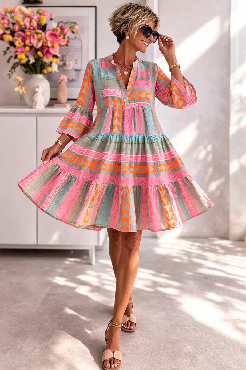 NOVA | Breezy Midi Dress in Vibrant Colors for Weekend Relaxation