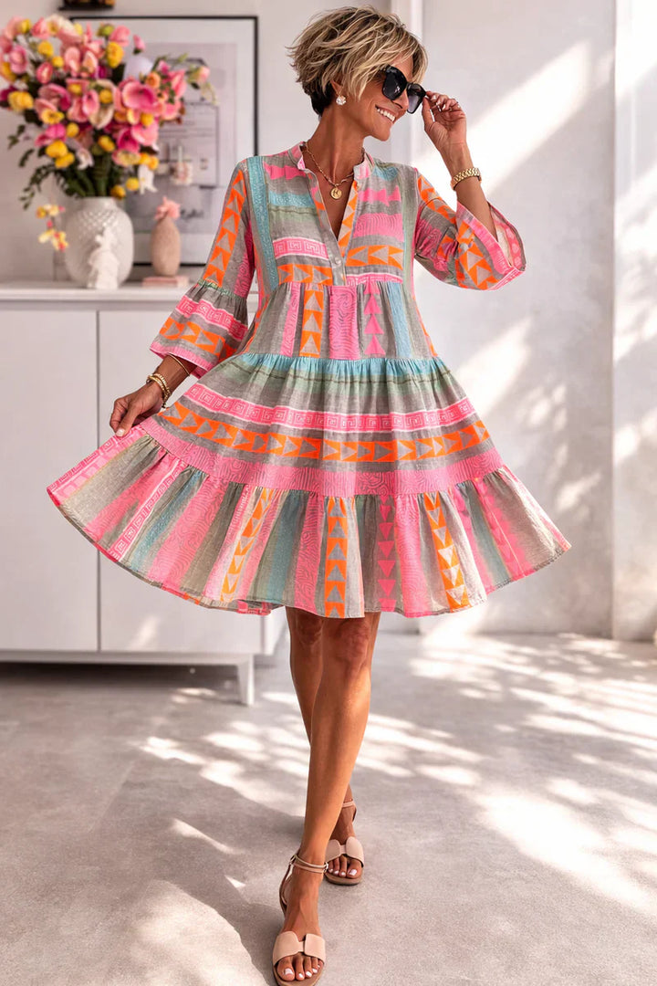 NOVA | Breezy Midi Dress in Vibrant Colors for Weekend Relaxation