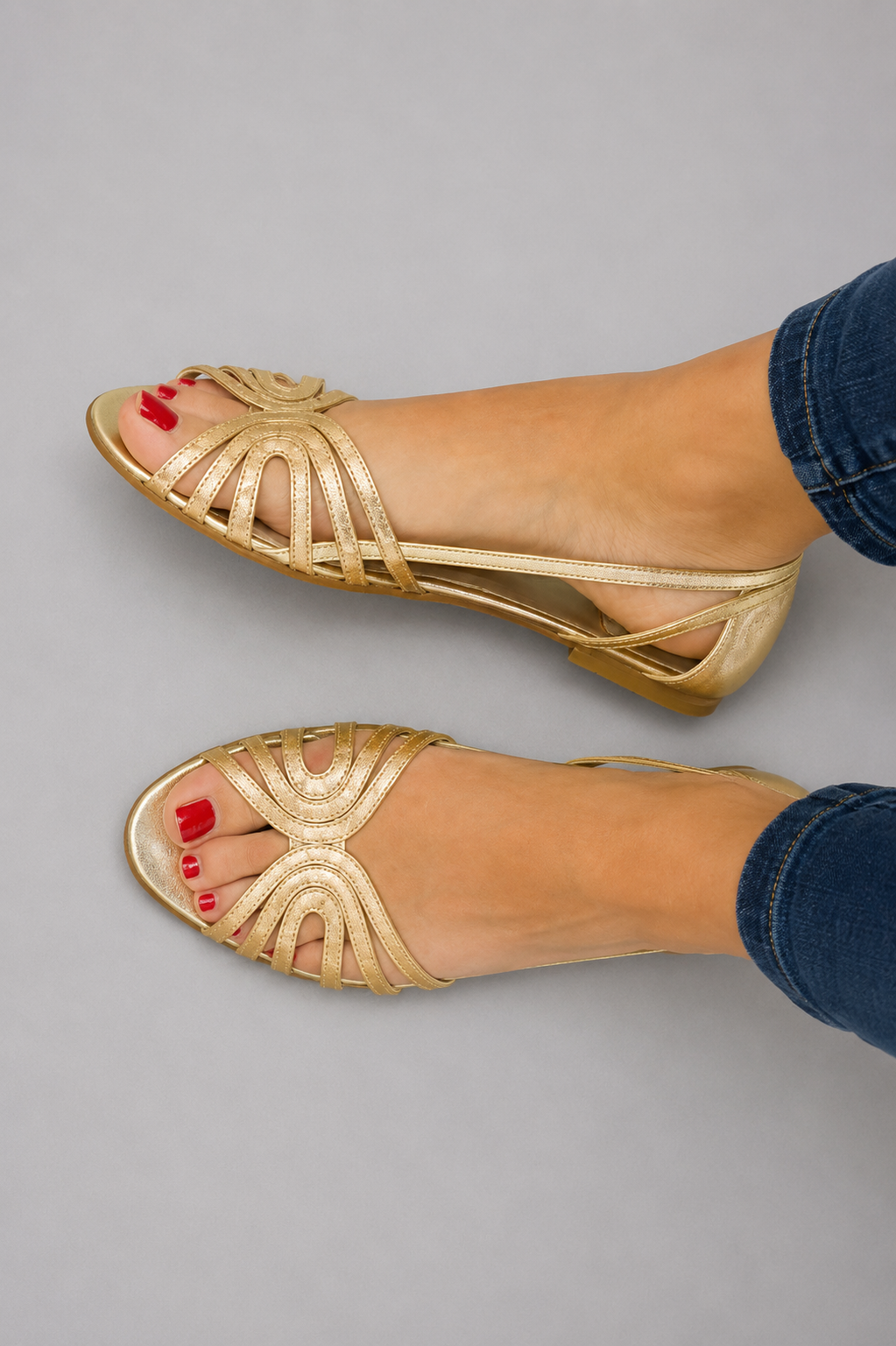 Eleonora | Summer Light Golden Sandals