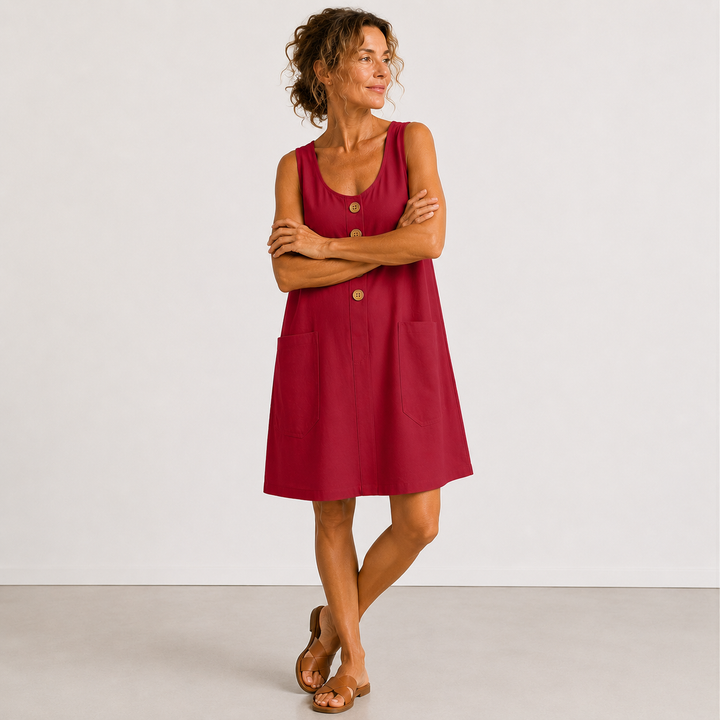 Hallie - Cotton Linen Summer Dress