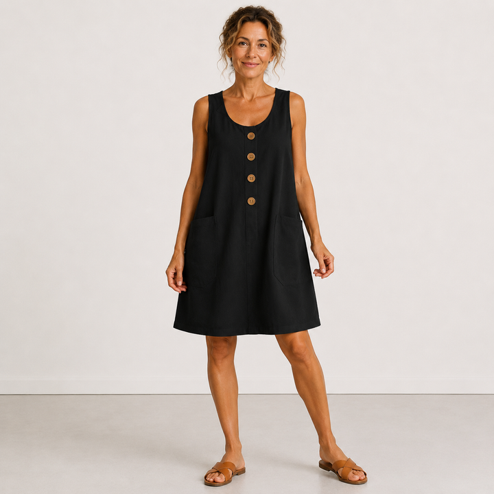 Hallie - Cotton Linen Summer Dress