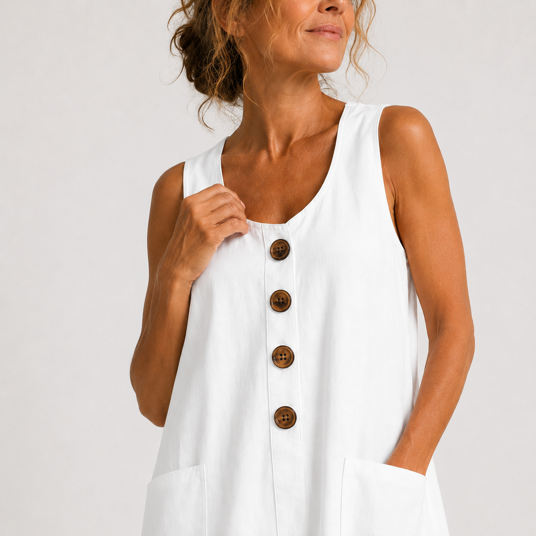 Hallie - Cotton Linen Summer Dress