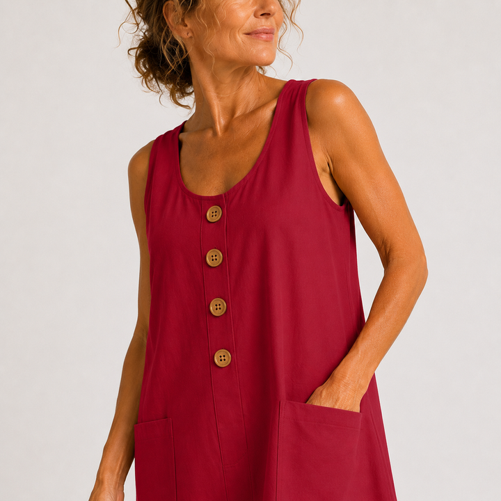 Hallie - Cotton Linen Summer Dress