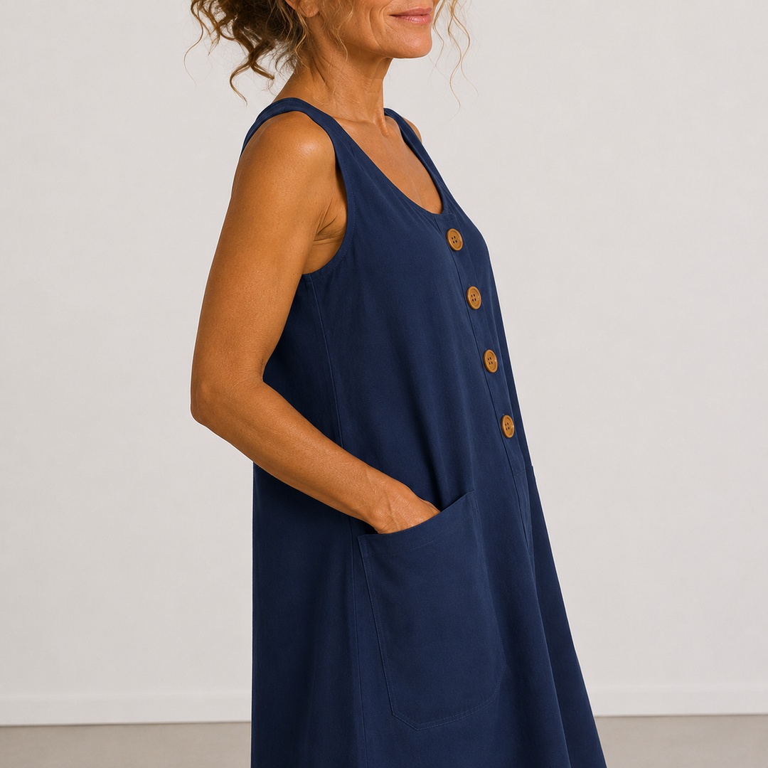 Hallie - Cotton Linen Summer Dress