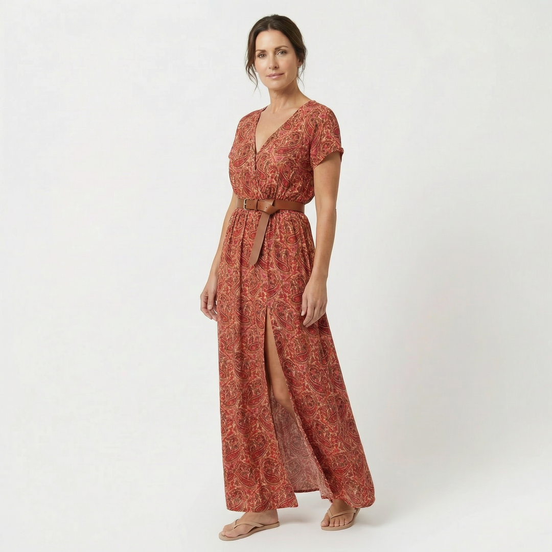 Genevieve™ | Paisley Maxi Dress