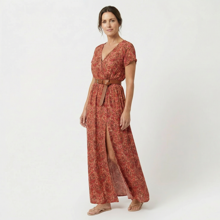 Genevieve™ | Paisley Maxi Dress