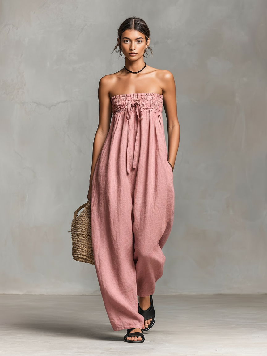 Mia | Relaxed Fit Linen Jumpsuit