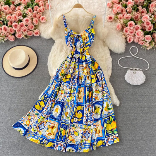 Italian Lemon Maxi Dress