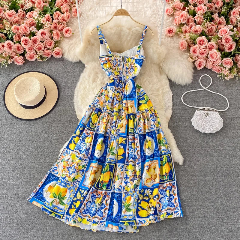 Italian Lemon Maxi Dress