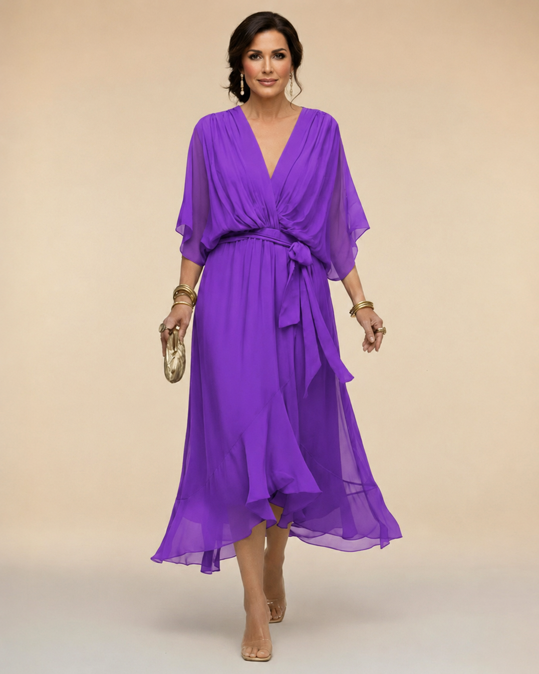 Juliette | V-Neck Chiffon Dress