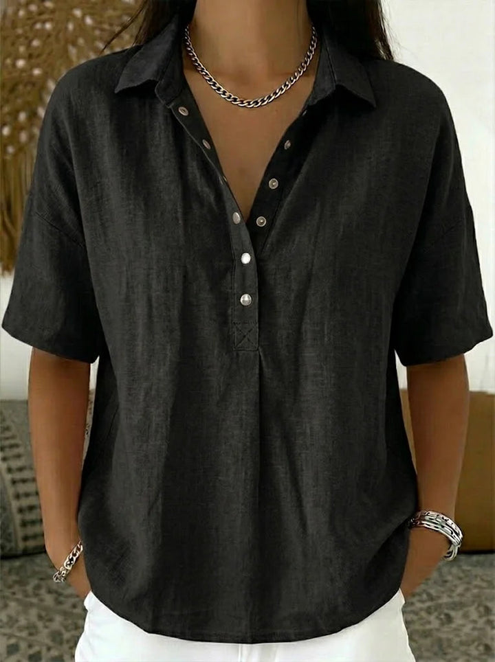 Harper | Blouse with Collar and Button