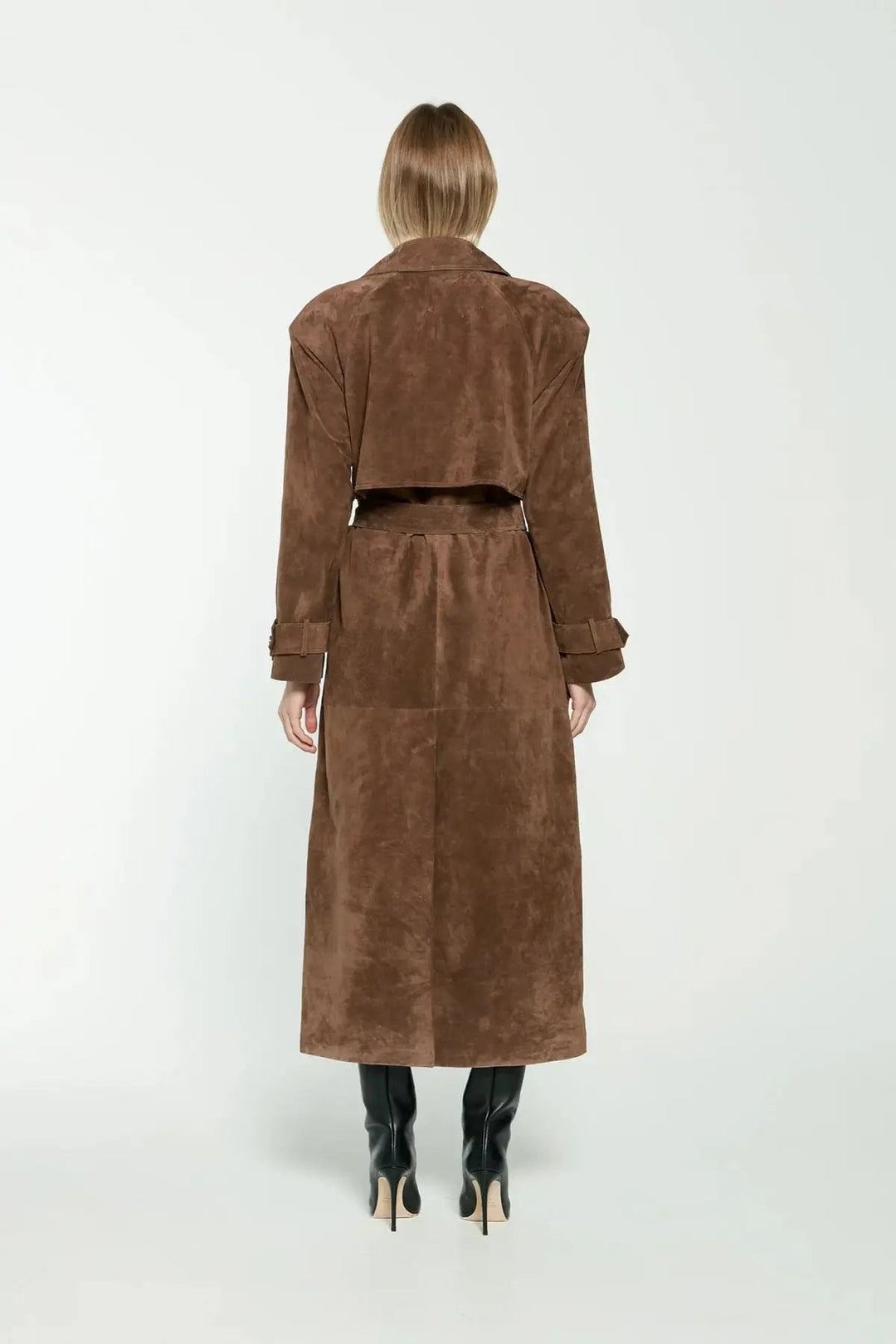 Long Double Breasted Trench Coat