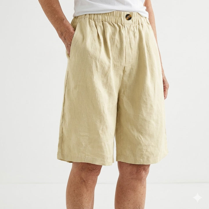 Wandeline™ — Relaxed Fit Natural Elastic Waist Wide Shorts for Summer Comfort