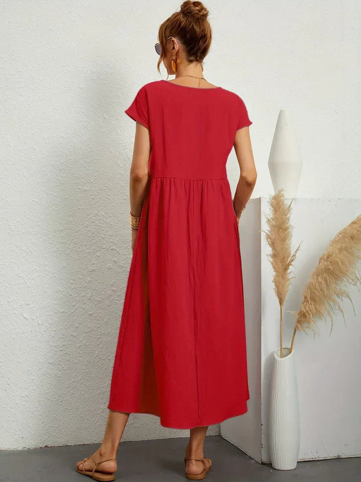 HEIKE | ELEGANT MIDI DRESS WITH A CLASSIC FLOW