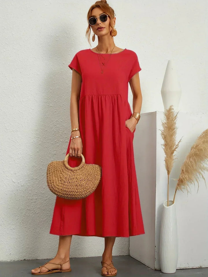 Gabrielle™ — Classic Elegance Midi Dress