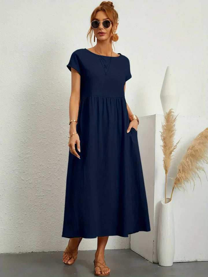 Gabrielle™ — Classic Elegance Midi Dress