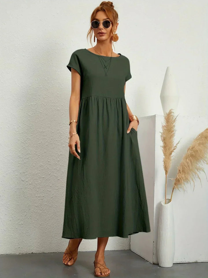 HEIKE | ELEGANT MIDI DRESS WITH A CLASSIC FLOW