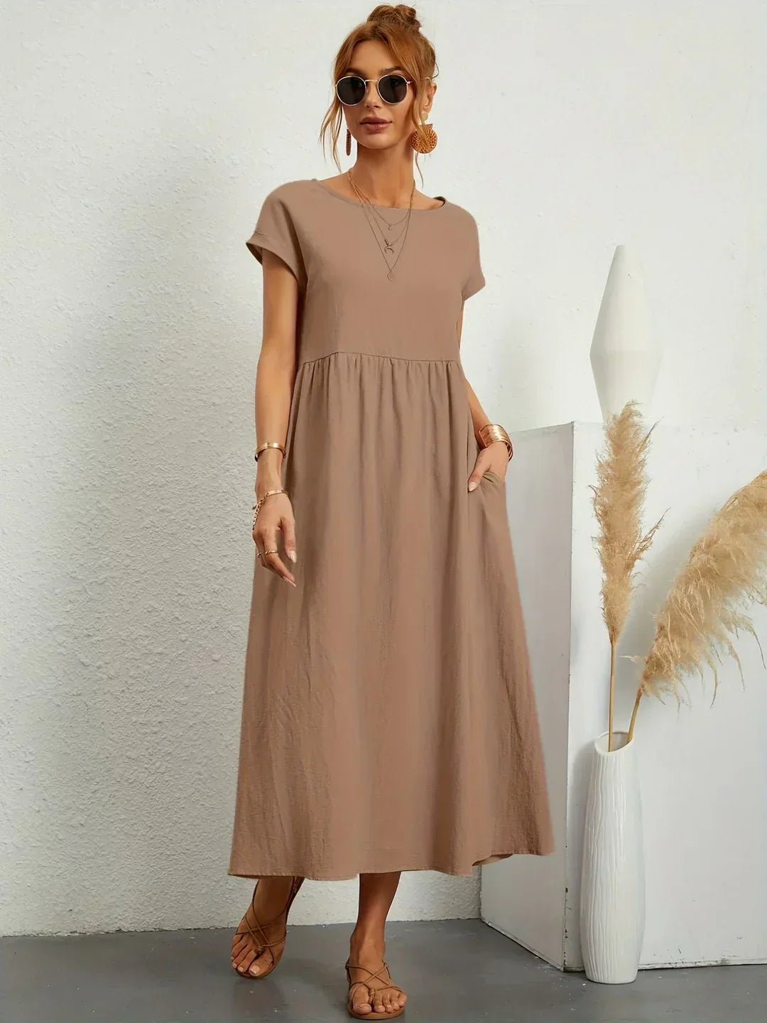Gabrielle™ — Classic Elegance Midi Dress