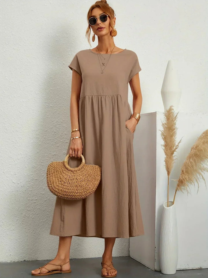 Gabrielle™ — Classic Elegance Midi Dress