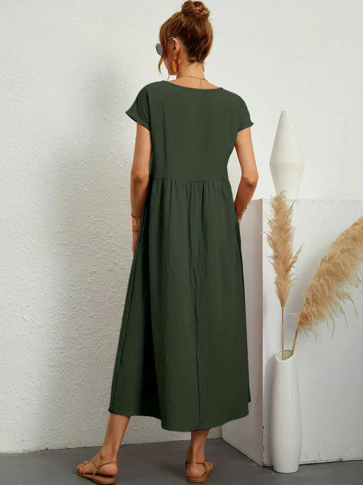 Gabrielle™ — Classic Elegance Midi Dress