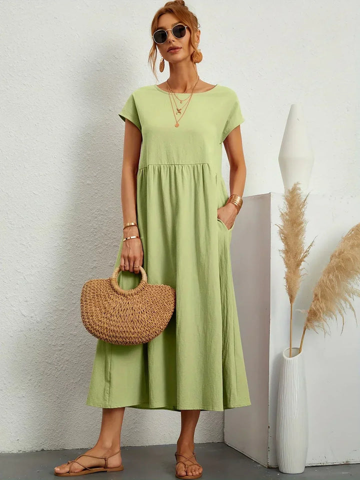 Gabrielle™ — Classic Elegance Midi Dress