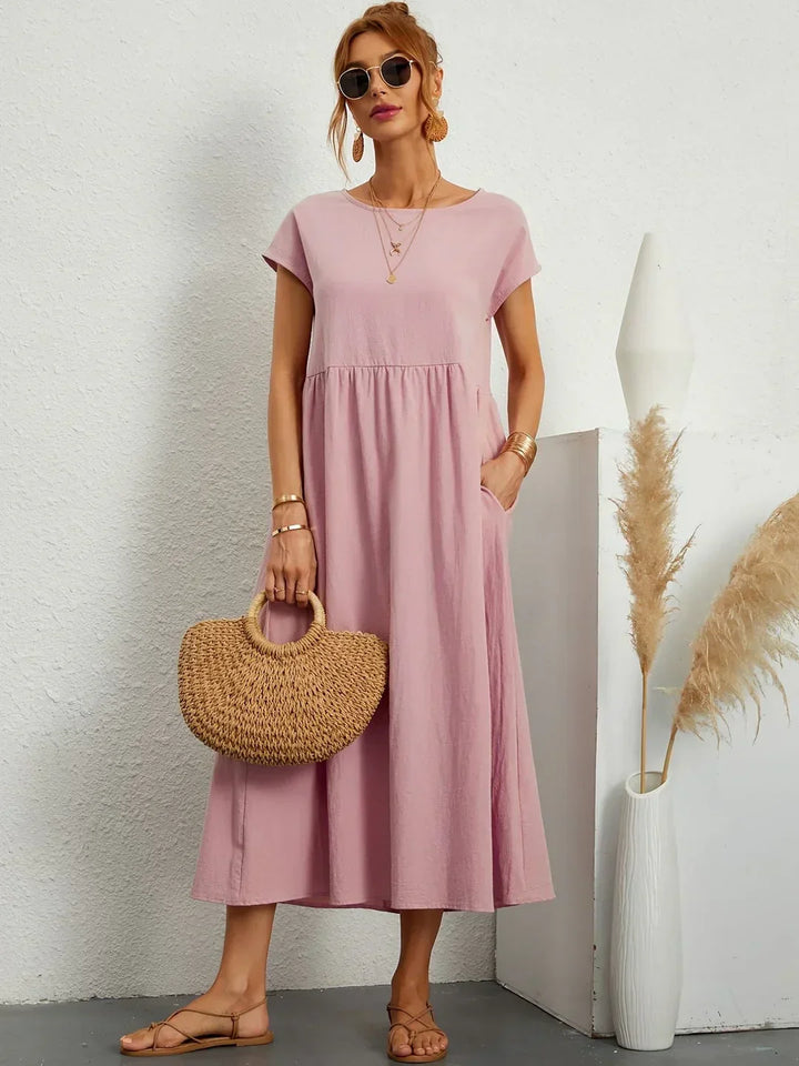 Gabrielle™ — Classic Elegance Midi Dress