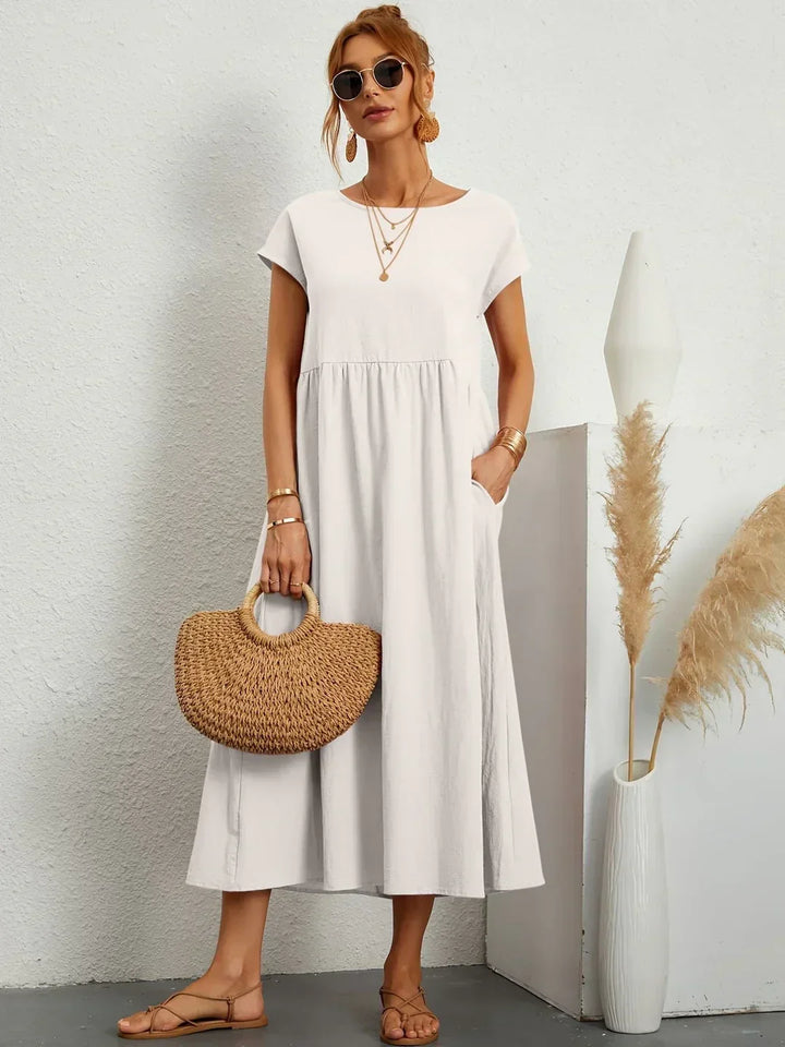 Gabrielle™ — Classic Elegance Midi Dress