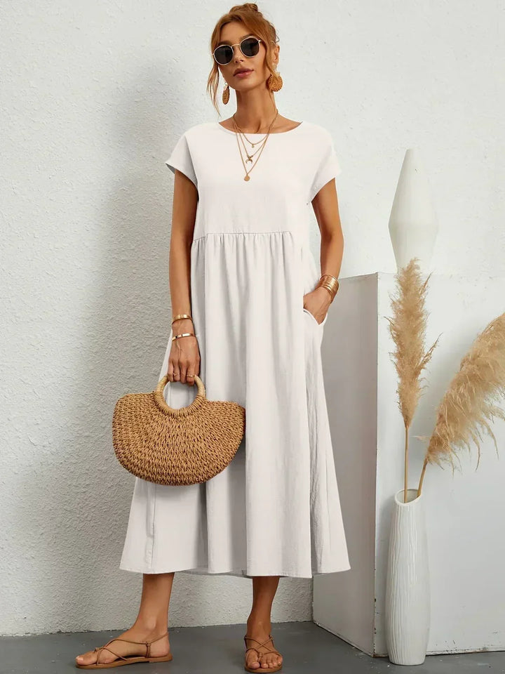 HEIKE | ELEGANT MIDI DRESS WITH A CLASSIC FLOW