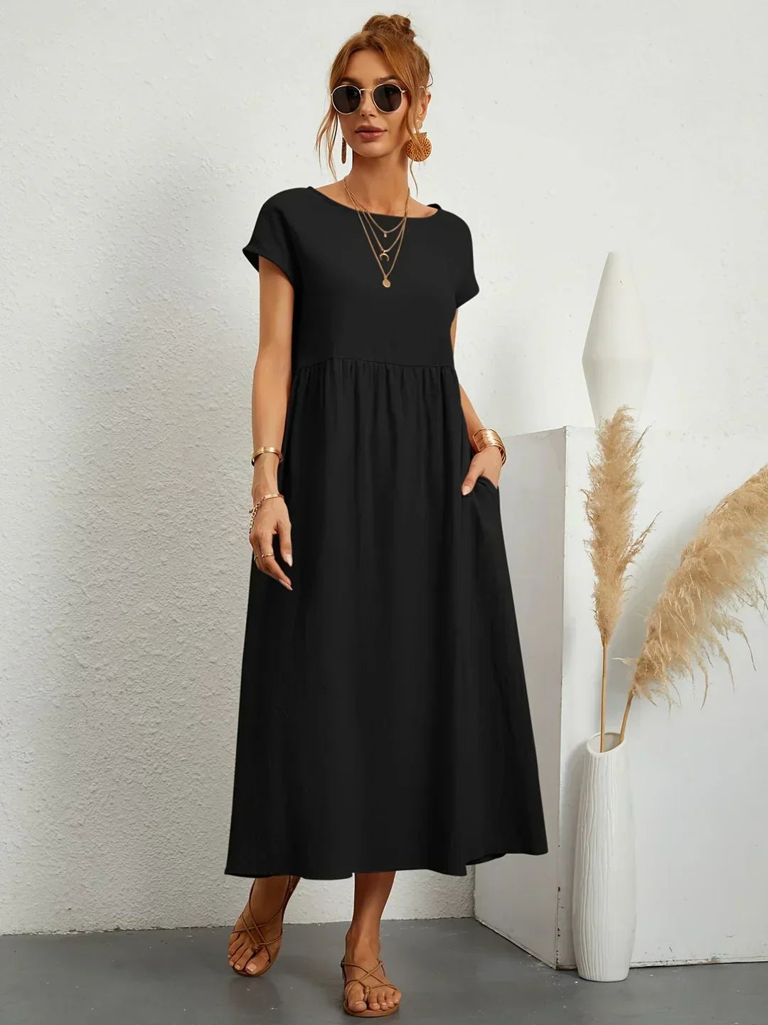 Gabrielle™ — Classic Elegance Midi Dress