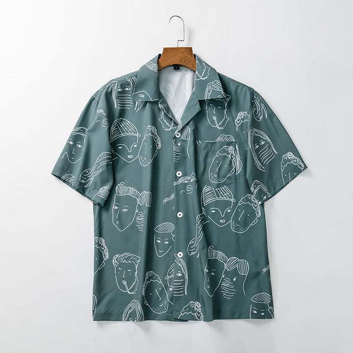 Austin | Printed Cuban Collar Shirt