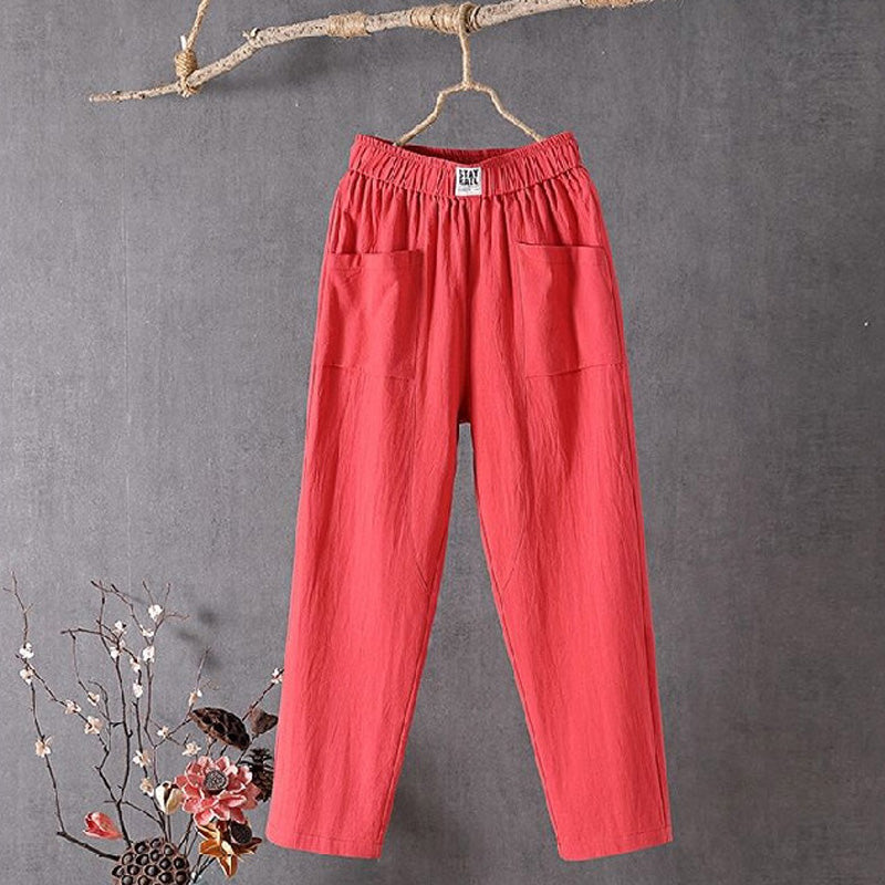 Alyra - Comfortable Pocketed Relaxed Pants