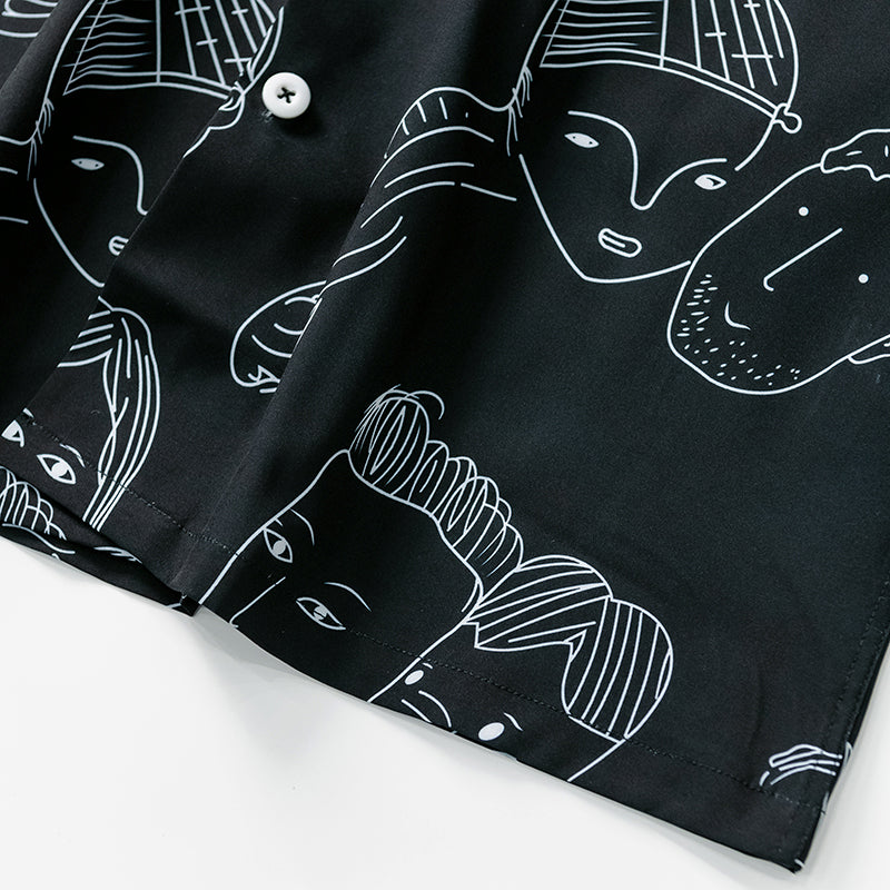 Austin | Printed Cuban Collar Shirt