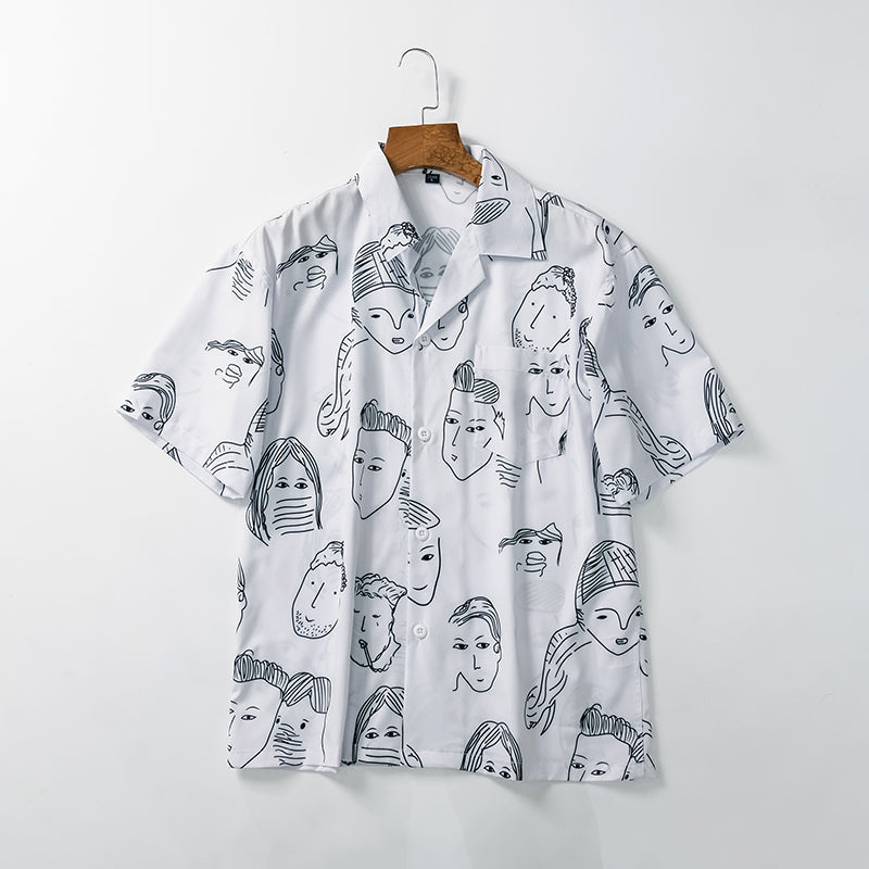 Austin | Printed Cuban Collar Shirt