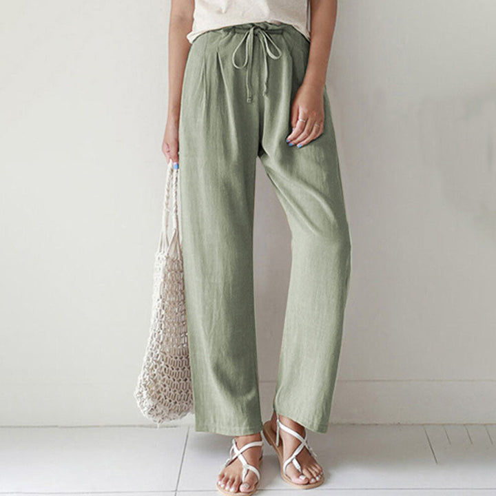 Vara - Comfortable Drawstring Relaxed Fit Pants