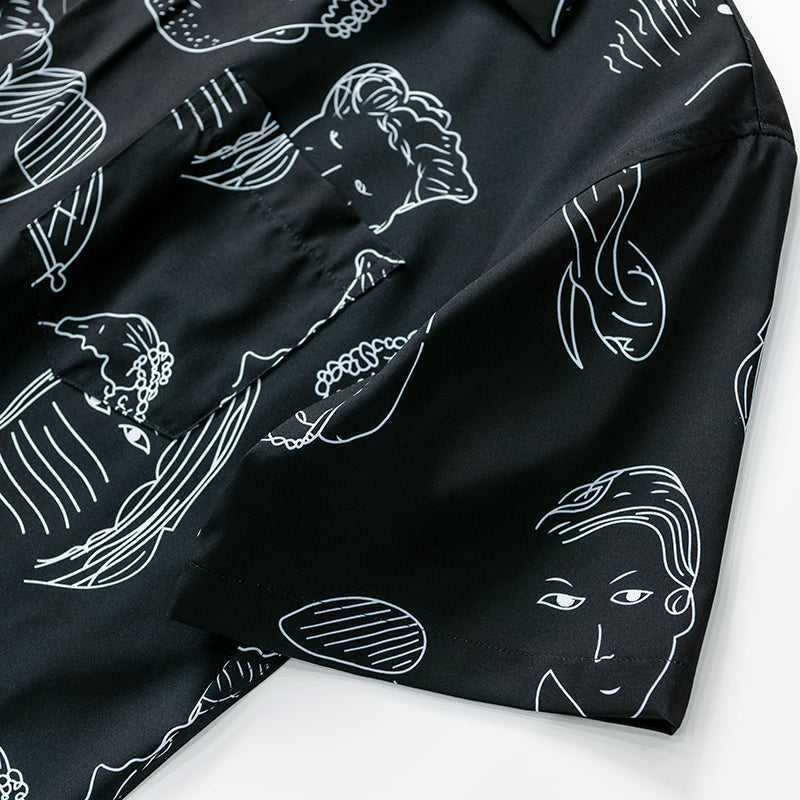 Austin | Printed Cuban Collar Shirt