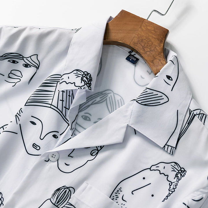 Austin | Printed Cuban Collar Shirt