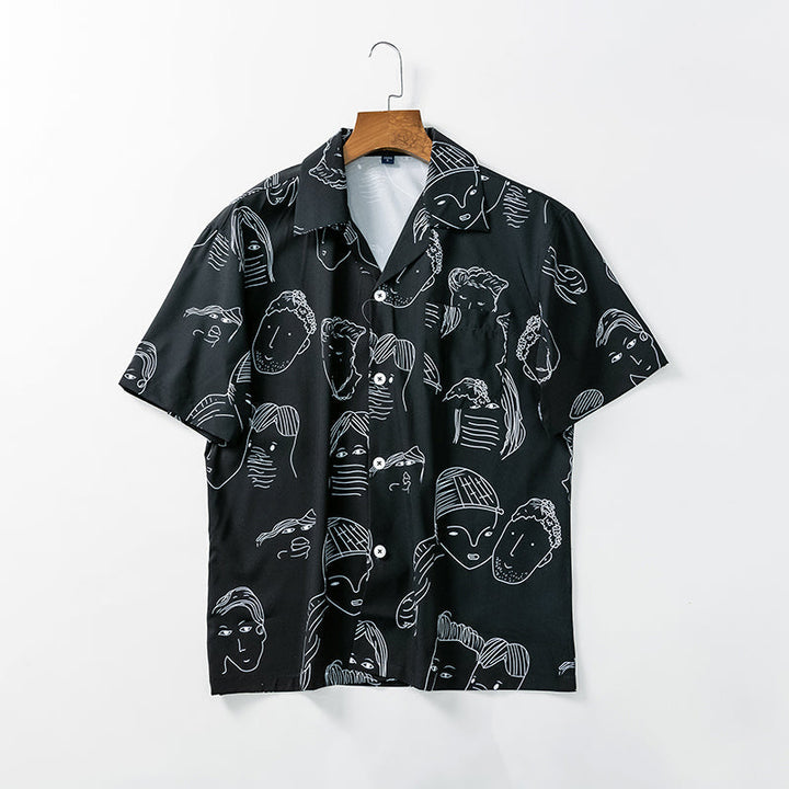 Austin | Printed Cuban Collar Shirt