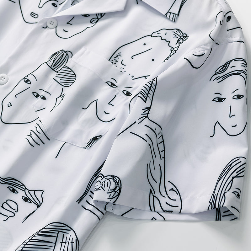 Austin | Printed Cuban Collar Shirt