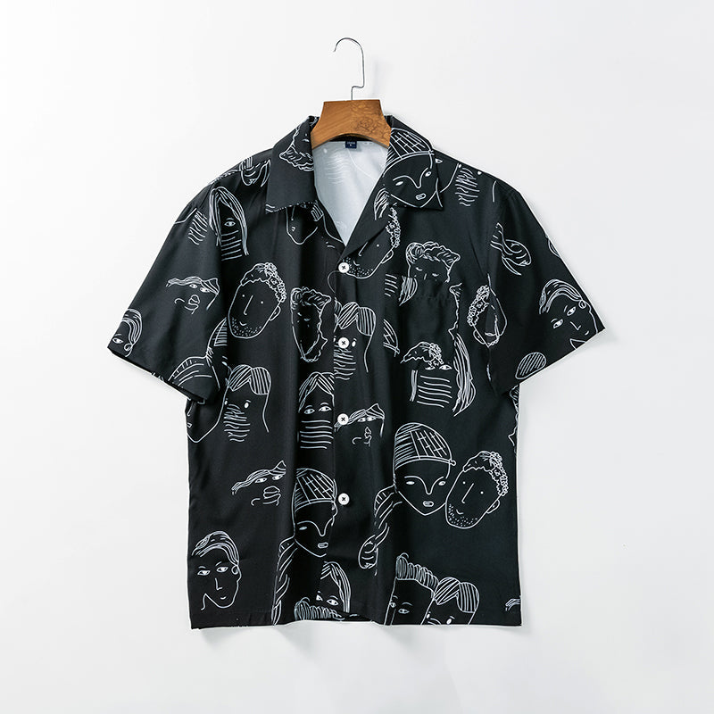 Austin | Printed Cuban Collar Shirt