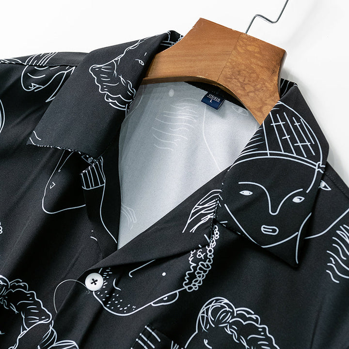 Austin | Printed Cuban Collar Shirt