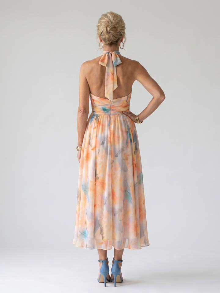 Elin | Gentle Halter Midi Dress